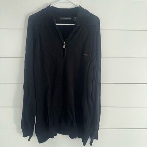 Greg Norman Collection Black Zip-Up Sweater